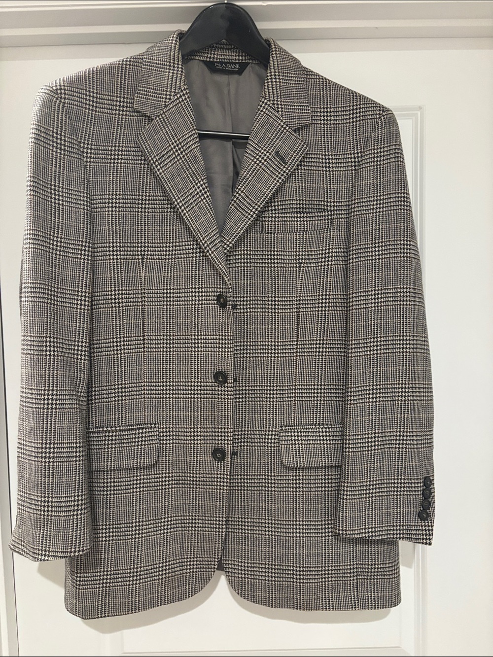 Jos. A. Bank Glen Plaid Blazer in Black and Brown